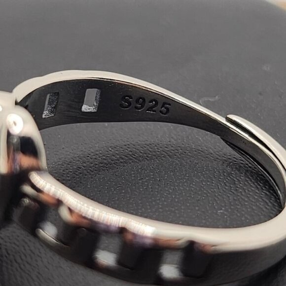 Silver S925 Adjustable Heart‎ Ring With Love Inscription (NWOT) - Picture 3 of 5